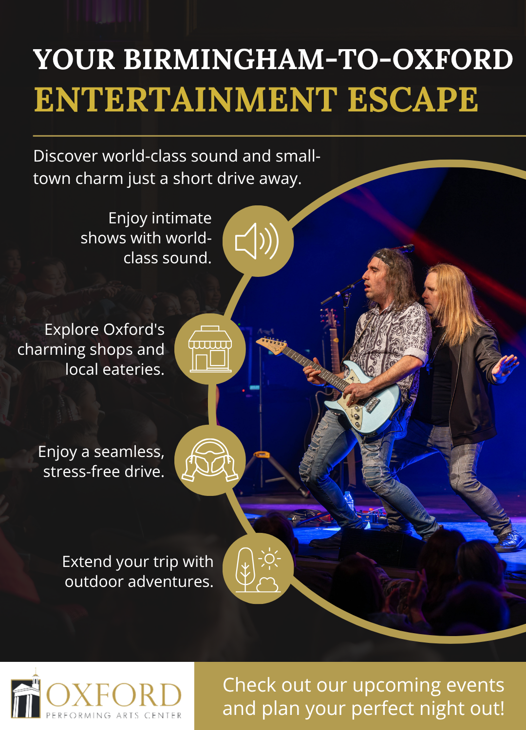infographic that talks about why Birmingham residents should come to Oxford