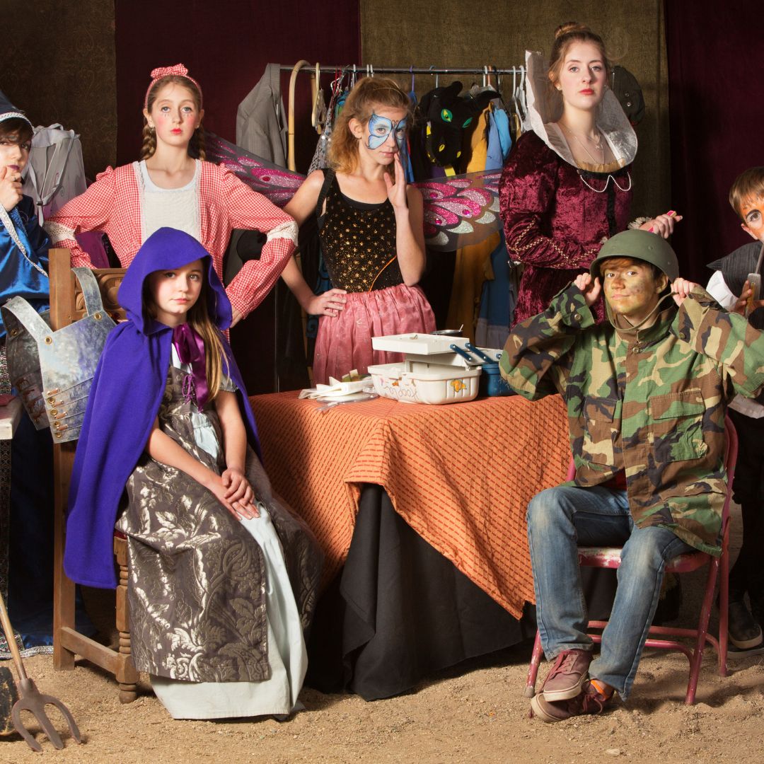 young actors in costume