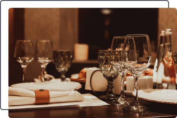 table at a restaurant