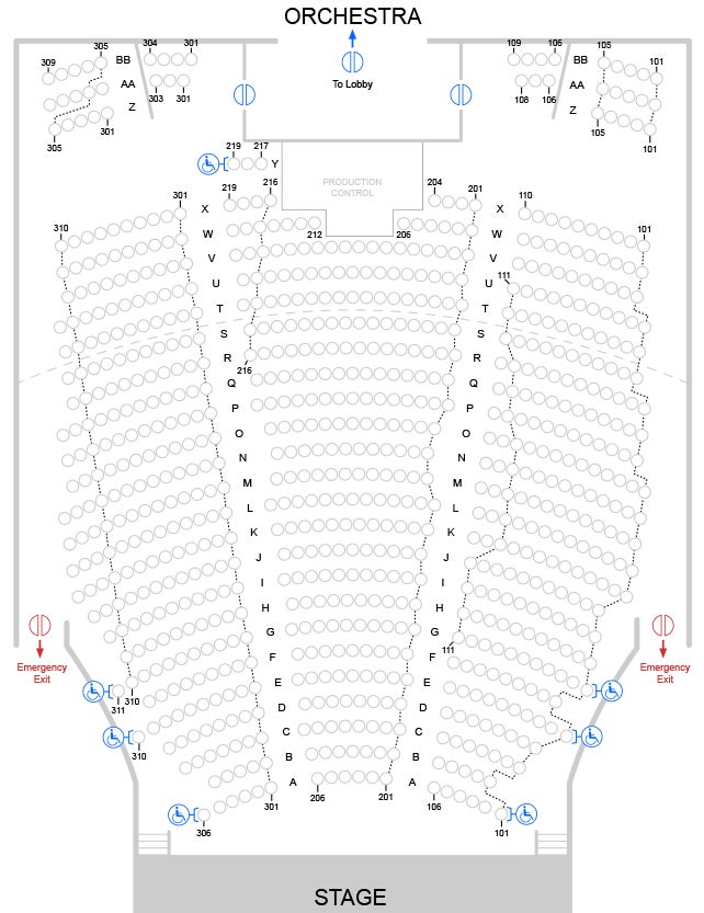 Virginia Samford Theatre Seating Chart