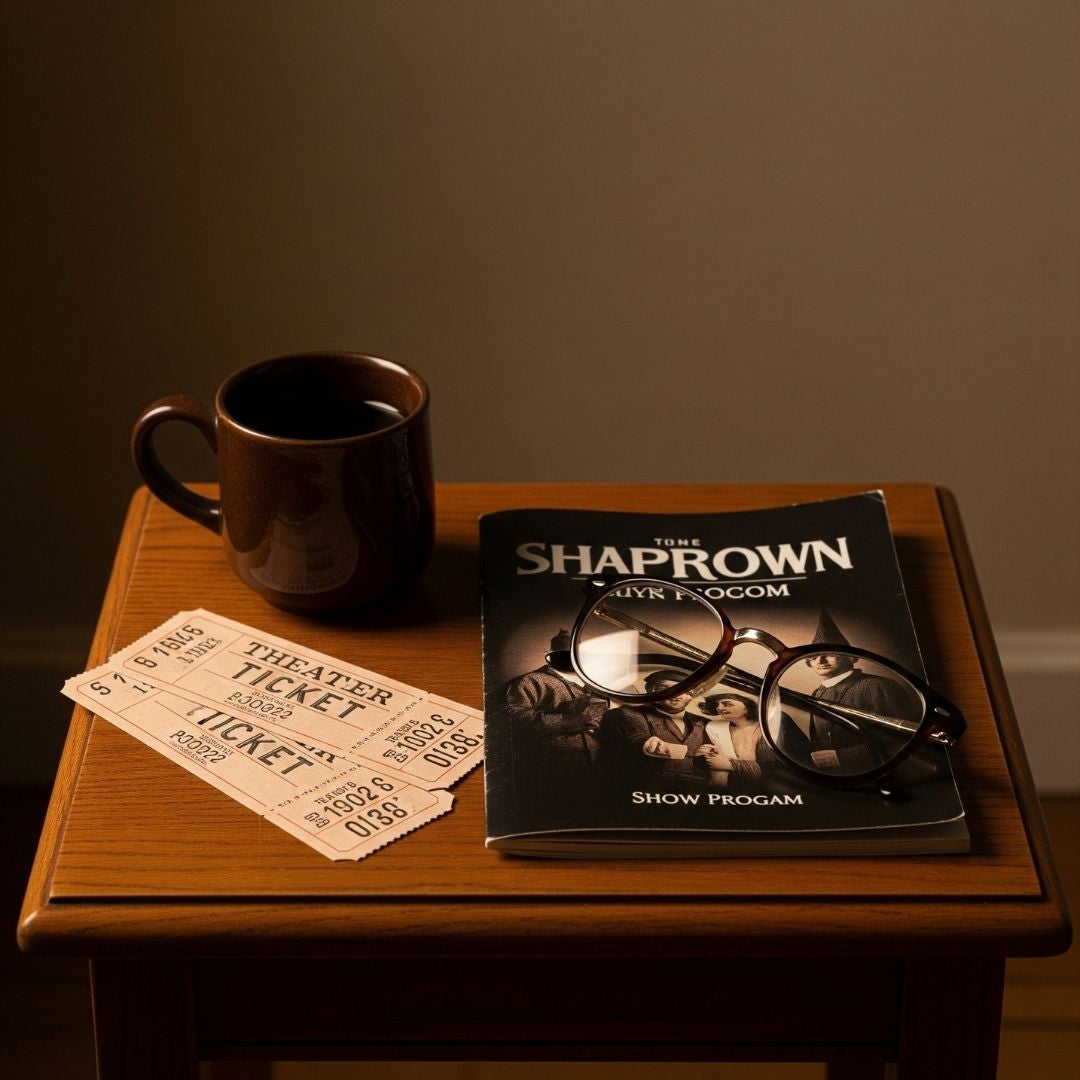 event program on a table 